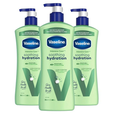 3-Pack Vaseline Soothing Hydration Body Lotion