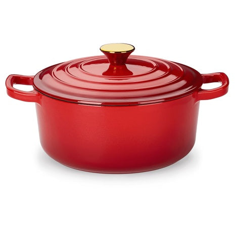 4.5QT Carote Enamel Cast Iron Dutch Oven Round Soup Pot with Lid