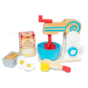 Melissa & Doug Make-a-Cake, 10-Piece Wooden Mixer Set