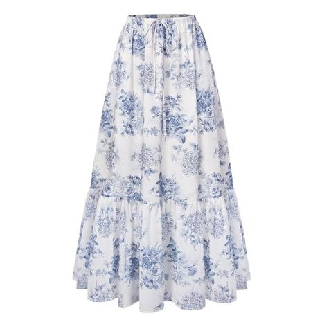 Scarlet Darkness Women's Floral Maxi Skirts With Pockets (various Colors)