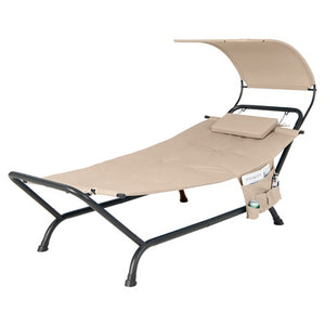 Hanging Chaise Lounge Chair with Canopy