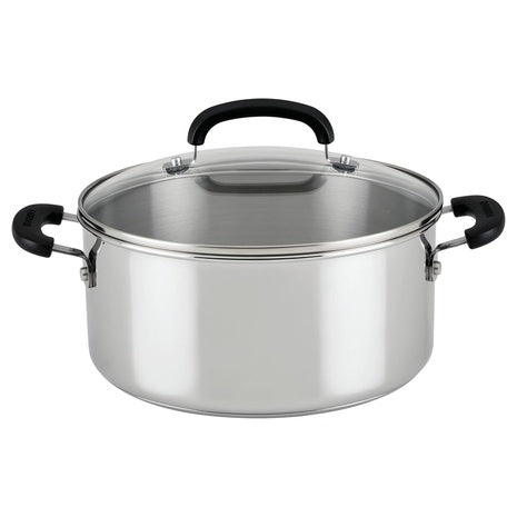 5-Qt Farberware Stainless Steel Dutch Oven/Casserole Pan w/ Glass Lid