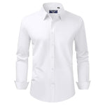 Alimens & Gentle Men's Fit Stretch Shirts (White)