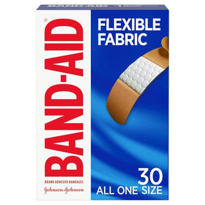 30 Band-Aid Flexible Fabric Adhesive Bandages