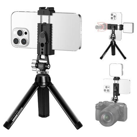 360 Deg. Universal Smartphone Adapter With Cold Shoe Mount