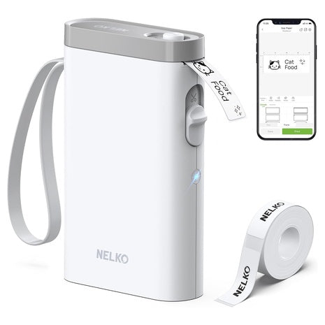 Nelko P21 Portable Bluetooth Label Printer W/ Multiple Templates