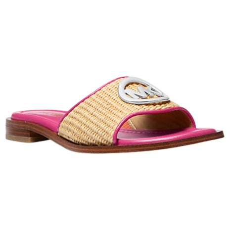 Michael Kors Women's Hannah Straw Slide Sandal