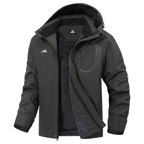 Men's Snowboarding Waterproof Fleece Lining Jacket W/ Hooded