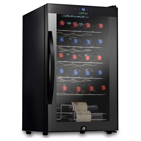 Nutrichef Freestanding 24 Bottle Wine Cooler Fridge