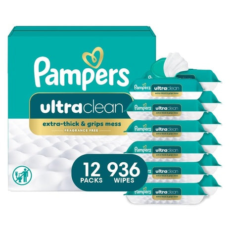 Targeted: 936 Pampers Ultra Clean Unscented Baby Wipes