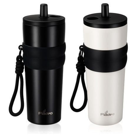 2-Pack 24oz Leak-Proof Stainless Steel Tumblers