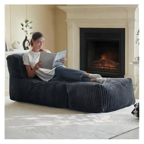 Ayovoch Giant Bean Bag Chair With Ottoman And Washable Cover