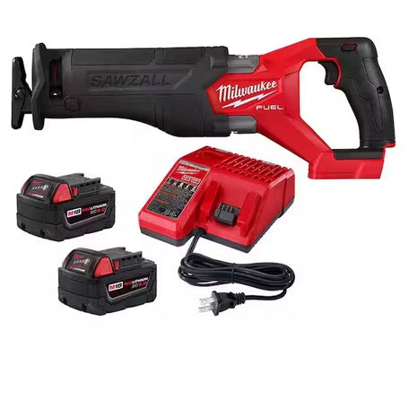Milwaukee M18 Fuel GEN-2 SawZall Reciprocating Saw with 2 Batteries & Charger