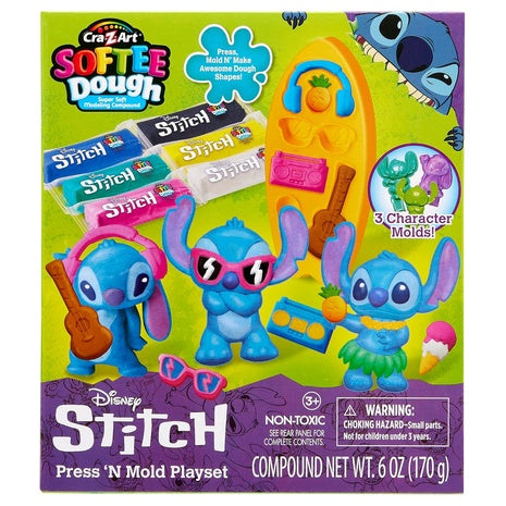 Disney Stitch Softee Dough Press ’N Mold Playset