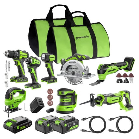 Greenworks 24V 8-Tool Cordless Combo Kit