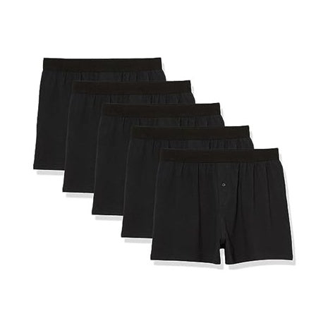 5 Men's Cotton Jersey Boxers (3 Color Variations)