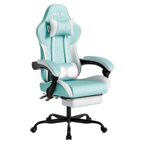 Lumbar Support Swivel Height Adjustable Headrest Gaming Chair