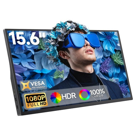 15.6" POCSARUE PM156-FHD Portable FHD 5ms HDR IPS Freesync Monitor
