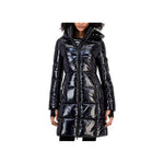 S13 Women's Hooded Thumbhole-Cuff Shine Puffer Coat