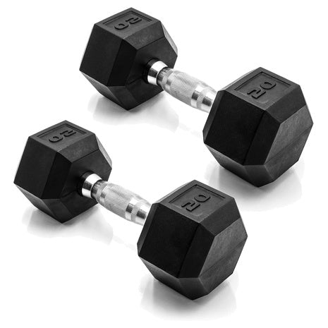 40lb CAP Rubber Coated Dumbbell Set