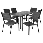 7-Piece Steel Outdoor Dining Set