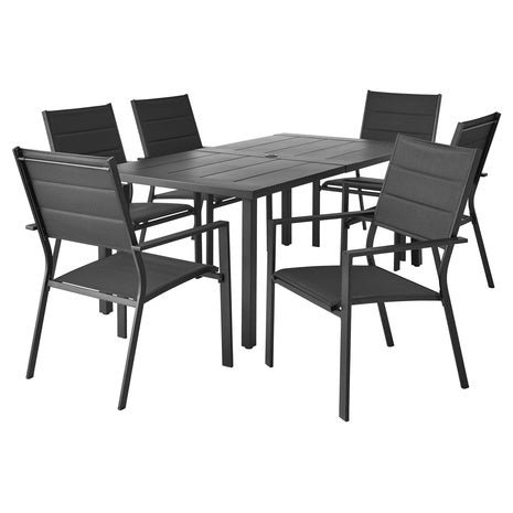 7-Piece Steel Outdoor Dining Set