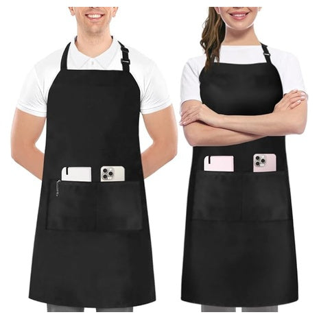 2-Pack Unisex Adjustable Water & Oil Resistant Chef Aprons