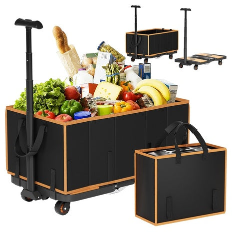 3-In-1 Collapsible Foldable Wagon Cart W/ Wheels & Removable Bag