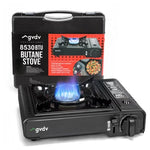 Portable One Burner Camping Stove With Carrying Case (3 Colors)