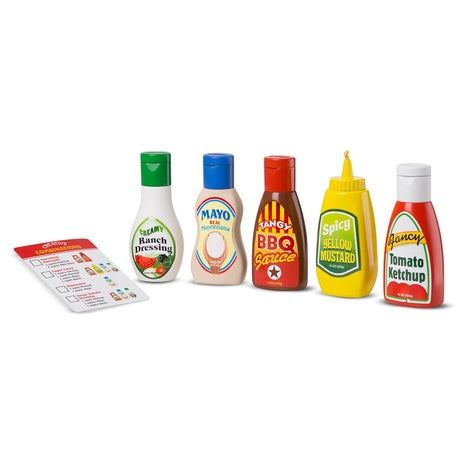 Melissa & Doug 5-Piece Favorite Condiments Play Food Set