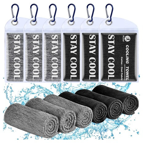 6 Pack Microfiber Cooling Towels