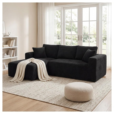 92.5" L-Shaped Modular Sectional Sofa With Chaise