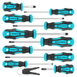 10-Piece Magnetic Screwdriver Set W/ 2-Piece Mini Key Driver