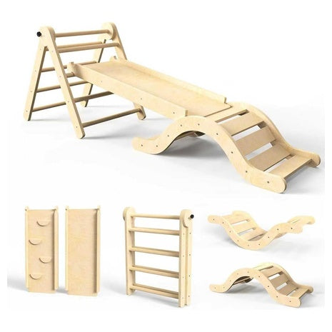 7-in-1 Wooden Pikler Triangle Set
