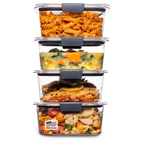 4 Rubbermaid Brilliance Airtight Food Storage Containers