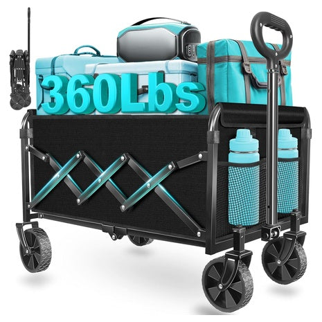 360lbs Collapsible Utility Wagon Cart With Wheels
