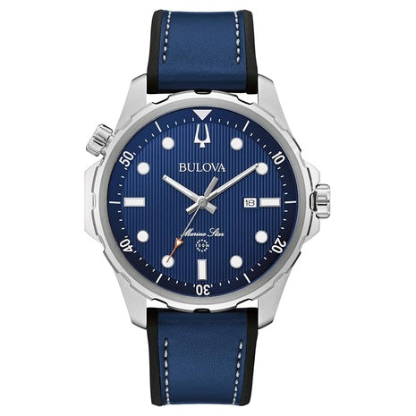 Bulova Men's Marine Star Quartz Silver Stainless Steel Watch