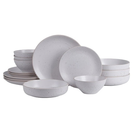 Stone Lain Lauren Modern Stoneware 16-Piece Round Dinnerware Set