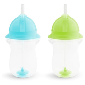 4 Munchkin Any Angle Weighted Toddler Straw Cups with Click Lock Lids