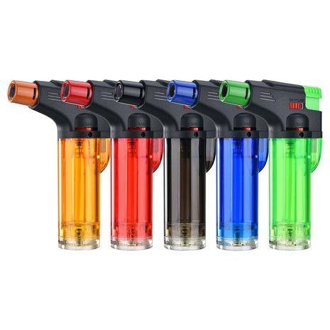 5-Pack Windproof Butane Refillable Torch Lighter
