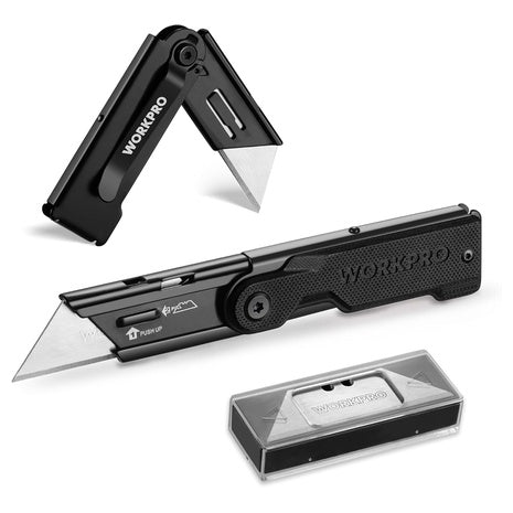 Folding Utility Knife with 10 Extra Blades