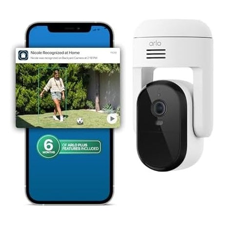 Arlo Essential Pan Tilt 2K Wired Outdoor Security Camera