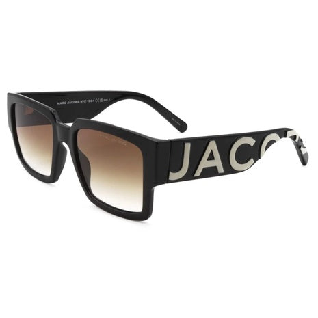 Marc Jacobs Unisex 54mm Black Rectangular Sunglasses