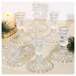 Vintage Glass Candle Holder Set Of 6