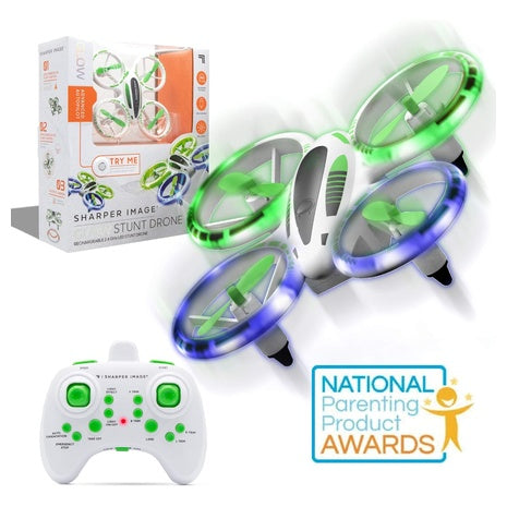 Sharper Image  2.4GHz RC Glow Up Stunt Drone with LED Lights