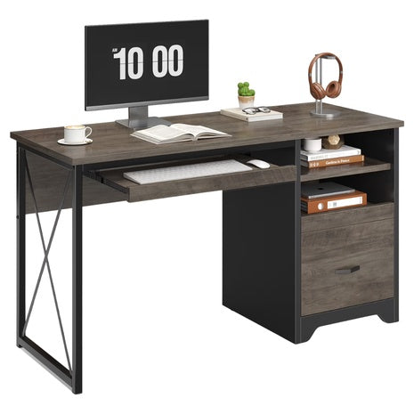 Bestier 47" Computer Desk With Storage File Drawer