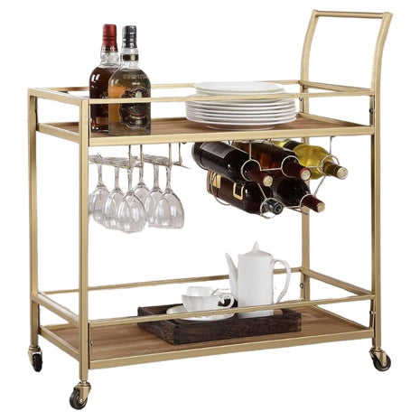 2-Tier Mobile Bar Cart