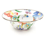 White Flower Serving Bowl