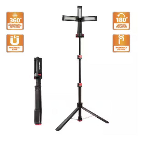 Husky 2200-Lumen Cordless Tripod Work Light