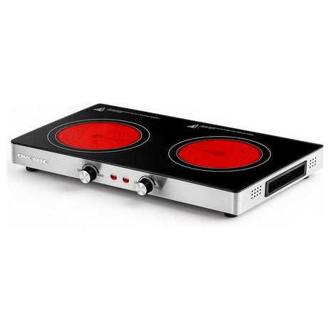 Ovente 1800W Infrared Ceramic Double Burner Electric Hotplate
